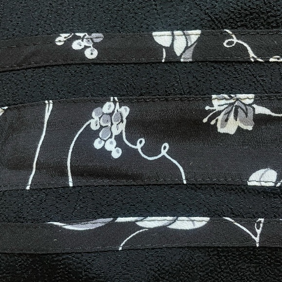 Vintage Dressing Clio maxi dress black with white print - tie in back - size M/L - Picture 9 of 12